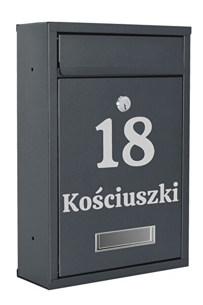 Other Skrzynka pocztowa na listy Gustav antracyt z napisami