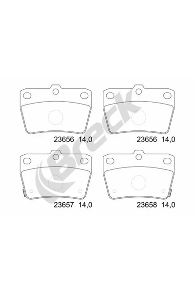 BRECK Комплект спирачни накладки за дискови спирачки Toyota Rav 4 2