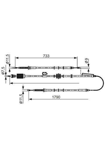 Bosch Cablu Frana De Parcare Opel Astra J Sports Tourer/Astra J Caroserie Inc...