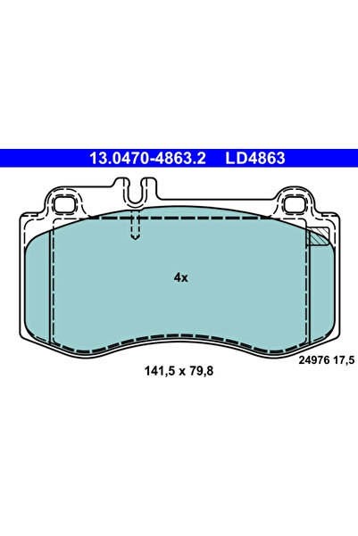 Ate Set Placute Frana Frana Disc Mercedes-Benz Cls/E-Class