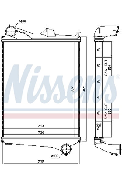 Nissens Intercooler Compresor Volvo FH12/FM12