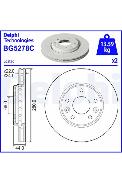 DELPHİ Disc Frana Renault Arkana 1