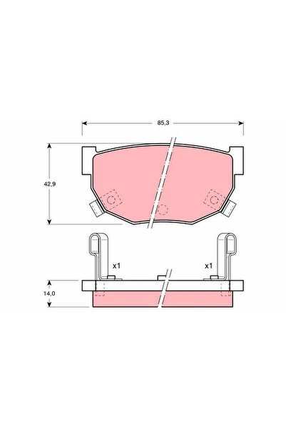 TRW Set Placute Frana Frana Disc Nissan 180SX Cupe/200SX Cupe/300ZX