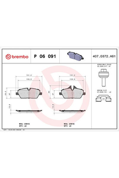 Brembo Set Placute Frana Frana Disc Bmw I3