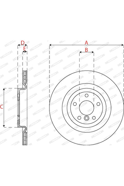 FERODO Дискови спирачки Jaguar Xe/Xf 2/Xf Sportbrake
