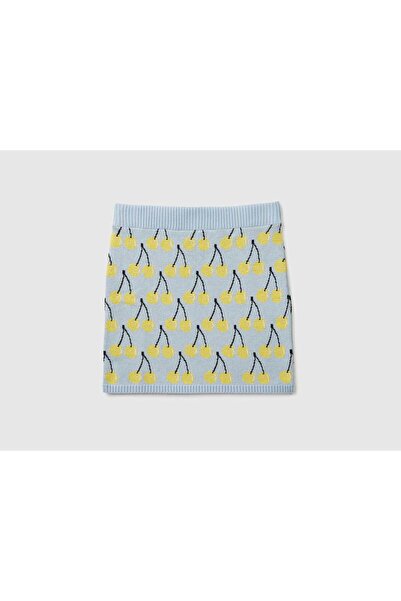 United Colors of Benetton Cherry Print Short Skirt