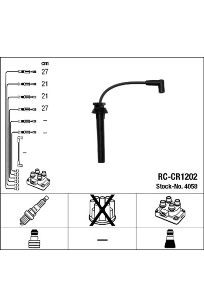 NGK Ignition Wiring Kit Chrysler Neon/Stratus/Voyager / Grand Voyager 3 Dodge...