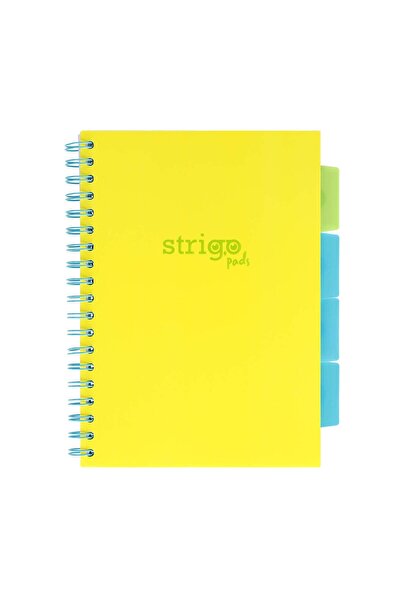 Strigo Spiral notebook and dividers Project Book NEON B5, dictando, 200 pg, cardboard covers PADS086