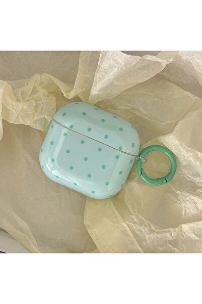 Choice جراب AirPods 4 منقوش باللون الأزرق والأخضر مع حلقة مناسبة لجراب Airpod...