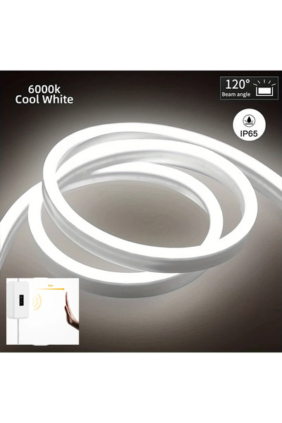 Choice شريط إضاءة LED نيون أبيض بارد بطول 3 أمتار، 5 فولت USB، مستشعر إيماءات...