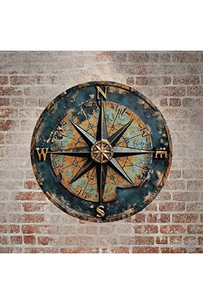 Choice 20cmX20cm 4 8in 2D Wooden Flat Disc Nautical Compass Sailor Career Woo...
