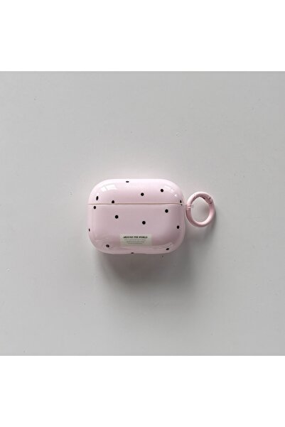 Choice غطاء حماية لسماعات الأذن AirPods Pro 3 وردي بسيط أنيق وردي أخضر منقط بلون سادة