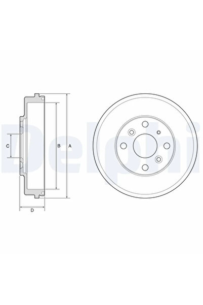 DELPHİ Brake drum MAZDA 2 hatchback (DL DJ) 2014-2024
