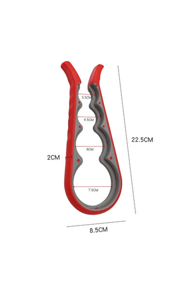 Choice فتاحة علب متعددة الوظائف 5 في 1 باللون الأحمر، فتاحة زجاجات للأيدي الض...