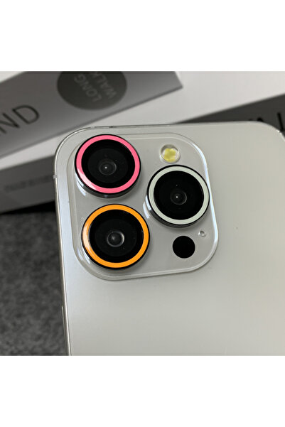 Choice For 16pro Pink Orange White Luminous Camera Protector For IPhone 16 Pro Max 16 Plus 15Pro Lens Film
