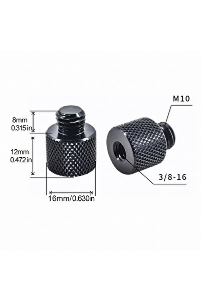 Choice قطعتان من سبائك الألومنيوم الأسود M10 إلى 3 8 3/8 m8 m10 M إلى 1/4 3/8...