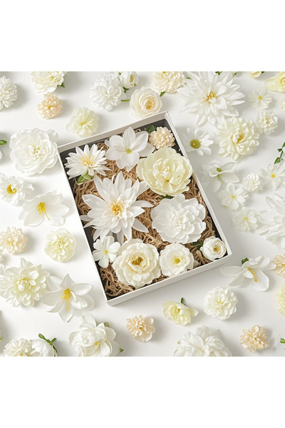 Choice 50Pcs White 20/50Pcs Pink Artificial Flower Head MSini Silk Artificial...