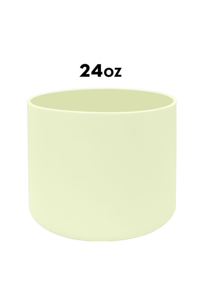 Choice غطاء زجاجة مياه من السيليكون البيج سعة 24 أونصة - غلاف واقٍ مضاد للانز...