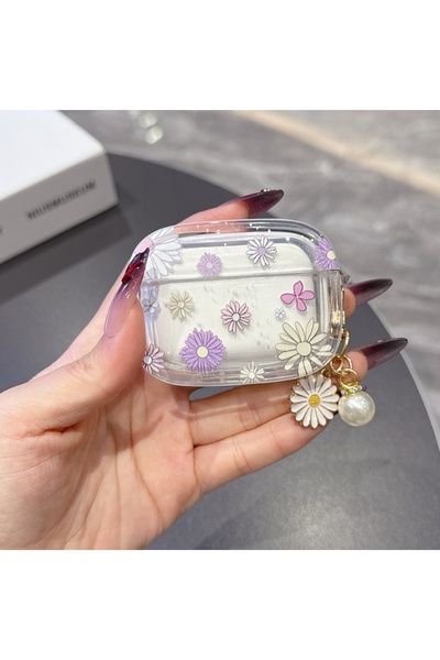 Choice حافظة بلوتوث لاسلكية بنمط زهور براقة لأجهزة AirPods Pro2 من Lvory لأجهزة AirPods 1/2 AirPods 3/4 p