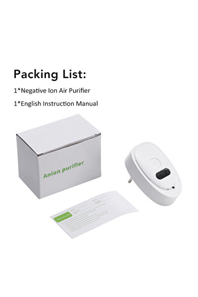 Choice EU WHITE Air Purifier Plug In Negative Ion Ionizer Air Purifier for Household Quiet Operation Ionize