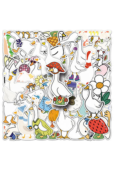 Choice ملصقات كرتونية لطيفة على شكل أوزة متعددة الألوان، 50 قطعة، لتزيين لوح ...