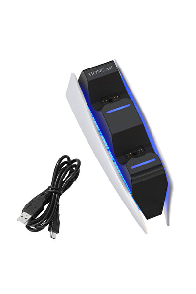 Choice شاحن بطارية أبيض لجهاز سوني بلاي ستيشن بلاي ستيشن 5 PS5 Dualsense Dual Sense Controller Con