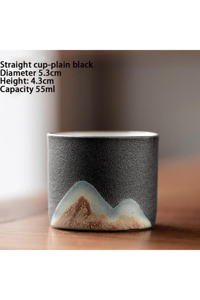 Choice 05 كوب قهوة سيراميكي عتيق، كوب ماء للمكتب، كوب شاي، كوب قهوة بمقبض خشب...