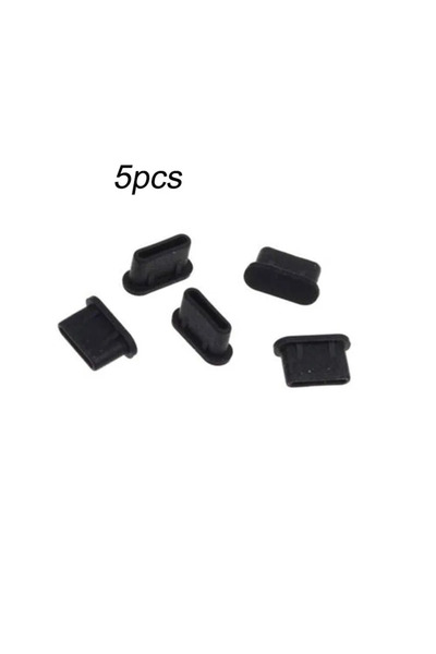 Choice 5pc black 1/20/50/200pcs Type-C Silicone Dust Plugs Phone USB Charging...