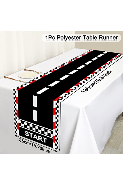Choice 1 قطعة 1 قطعة مفرش طاولة عيد ميلاد سيارة سباق مفرش طاولة مربّع أغطية ط...