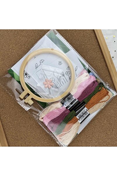 Choice مجموعة واحدة من ملصقات تثبيت التطريز القابلة للذوبان في الماء مع مجموعة تطريز من الخيزران من أجل DIY Cr