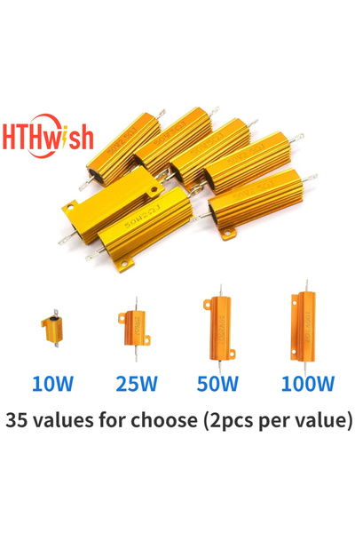 Choice11 50W-8 ohm 2PCS 100W 50W 25W 10W Aluminum Power 0.1~1Kohm Metal Shell...