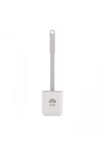 G Glixicom Perie WC din Silicon cu Suport Adeziv 38 cm Alb - Gri G Glixicom®