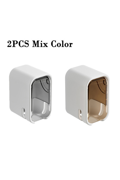 Choice حامل فرشاة أسنان مثبت على الحائط، مكون من قطعتين بألوان مختلفة، صندوق ...