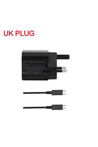 Choice Uk Plug 60W AC Adapter EU/US/UK Plug Fast Charger Compatible with NS Switch 2 / Steam Deck Accessori
