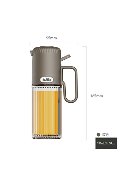 choice2 Dark Khaki 250ml Kitchen Oil Spray Bottle Glass Cooking Anti-leakage ...