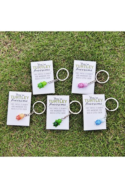 Choice 5 سلاحف 5 بطاقات متعددة 10 عناصر بطاقات عناق السلحفاة الصغيرة مع سلسلة...