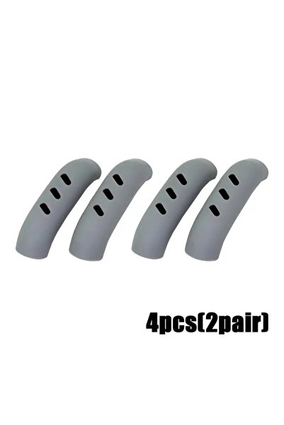 Choice 4 قطع رمادية 2/8 قطع غطاء مقبض مقلاة سيليكون أغطية عازلة للحرارة مشبك ...