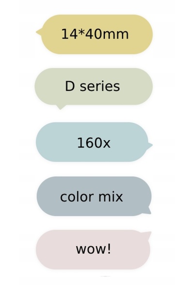 Other Autocolante NIIMBOT Seria D 14*40 160x Baloane de vorbire colorate