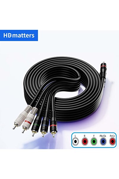 Choice 1.8m black 5-RCA Component Video/Audio Cable RGB Component Ypbpr Cable...