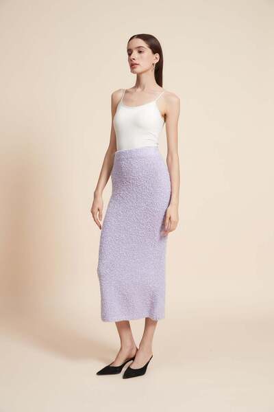 Yola Solid Knit Midi Skirt