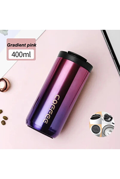 Choice كوب قهوة حراري من الفولاذ المقاوم للصدأ 400 مل - قطعة واحدة - كوب ترمس...