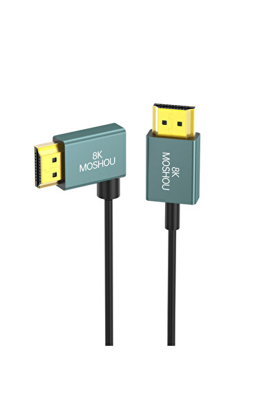 Choice كابل MOSHOU فائق النحافة بزاوية قائمة 90D 8K HDMI 2.1 بزاوية 90 درجة ل...