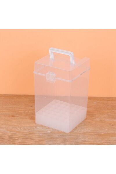 Choice منظم أقلام بلاستيكي محمول مزود بـ 36 فتحة وحامل أقلام مكتب شفاف متعدد ...