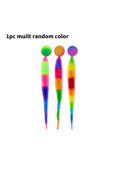 Choice لعبة قطط تفاعلية متعددة الألوان، كرة مرنة على شكل دودة قوس قزح، لعبة قطط، كرة نطاطة للحيوانات الأليفة