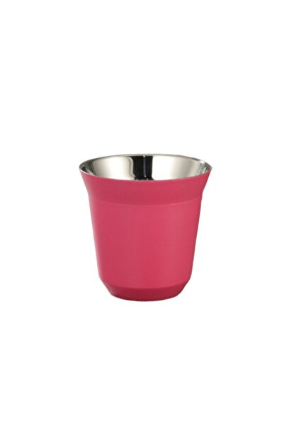 Choice 80ml Rose Red Summer New Simple Flat Bottom Cup Stainless Steel Double...