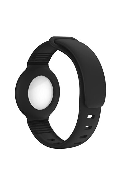 Choice جراب أسود لسوار AirTag المصنوع من السيليكون، غطاء واقٍ لسوار AirTag ال...