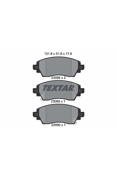 TEXTAR Set Placute Frana Frana Disc Toyota Corolla Liftback