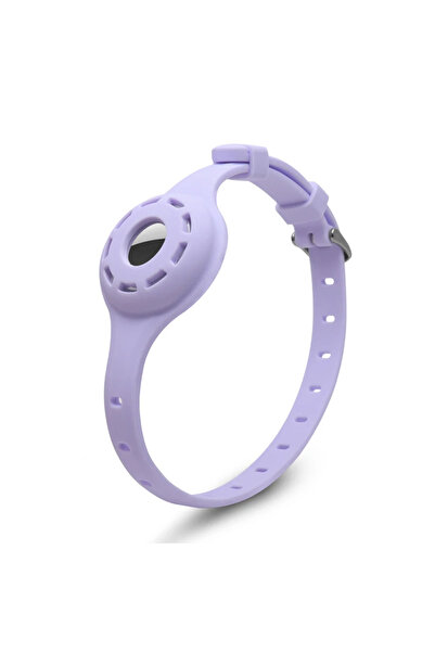 Choice طوق سيليكون جديد مضاد للضياع للقطط، لون بنفسجي، مصمم خصيصًا لجهاز التت...