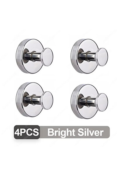 Choice 4 قطع من خطافات التثبيت الجديدة ذات الأكواب الشفطية الفضية اللامعة الم...