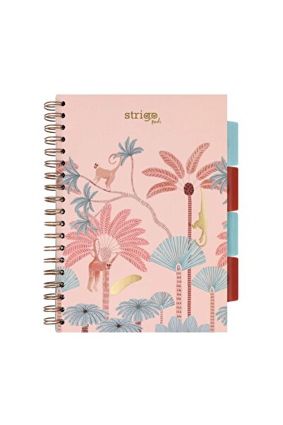 Strigo Spiral notebook and dividers Project Book AFRICA B5, mathematics, 200 pg, cardboard covers PADS070